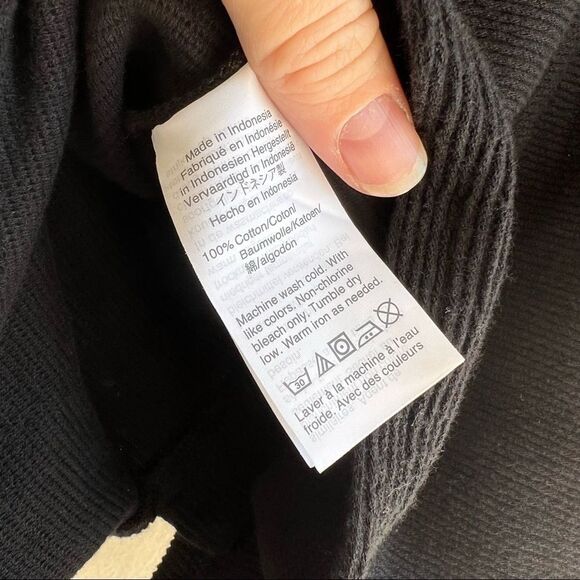 Madewell Black Texture & Thread Button Tie Front Tank Top - Picture 7 of 7